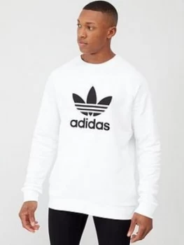 Adidas Originals Trefoil Crew Neck Sweat - White