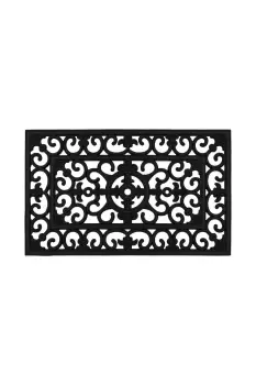 Lexi Wrought Iron Effect Rubber Doormat 45x75cm