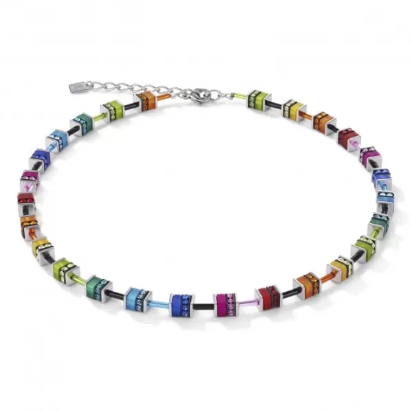 GeoCUBE Classic Polaris & Rhinestone Multicolour Necklace 4409/10-1500