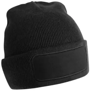 Beechfield Original Patch Recycled Beanie (One Size) (Black)