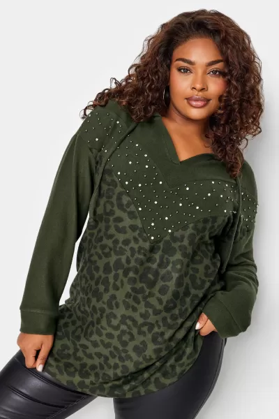 Printed Embellished Hoodie