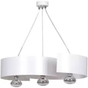 Emibig Vixon White Bar Pendant Ceiling Light 3x E27