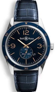 Bell & Ross Watch BR 123 Aeronavale Alligator Mens