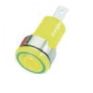 Safety jack socket Socket vertical vertical Pin diameter 4mm Green yellow