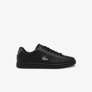 Lacoste Womens Carnaby Evo Leather Platinum Detailing Trainers Size 3 UK Black