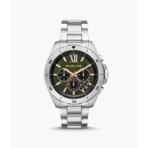 Michael Kors Mens Brecken Chronograph Stainless Steel Watch - Silver