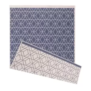 Duo Weave Indoor/Outdoor Rug - Diamonds Ocean - 120x170cm