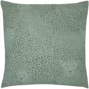 Hidden Cheetah Cushion Sage