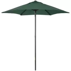 Outsunny 2M Parasol Patio Umbrella Outdoor Sun Shade With 6 Ribs - Green