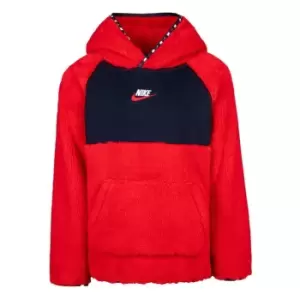 Nike Infant Boys Sherpa Colour Block Hoody - Red