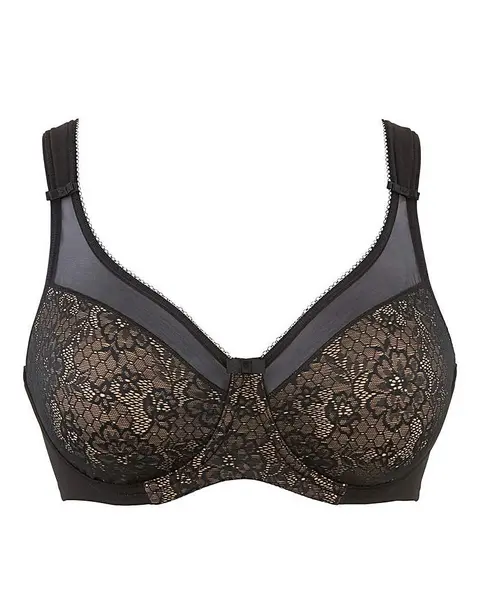 Berlei Berlei Beauty Lace Minimiser Bra Blk/Nud Black/Nude Female 36C CN20638