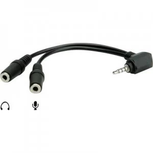 Roline 11.09.4441 Audio/phono Adapter [1x Jack plug 3.5mm - 2x Jack socket 3.5 mm]