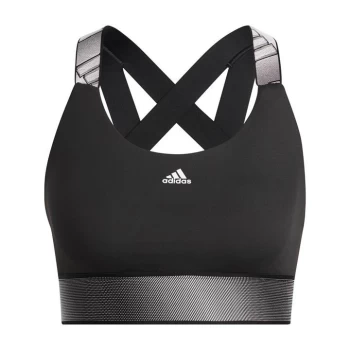 adidas Believe This Medium-Support Workout Bra Womens - Black / White