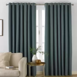 Moon Premium Thermal Blackout Eyelet Curtains Mineral