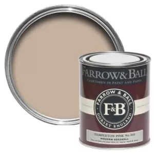 Farrow & Ball Modern Templeton Pink No. 303 Eggshell Paint, 750Ml