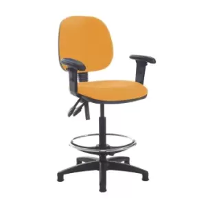 Dams MTO Jota Draughtsmans Chair with Adjustable Arms - Costa Blue