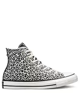 Converse Chuck Taylor All Star Hi Top Trainers - Leopard Print, Leopard Print, Size 3, Women