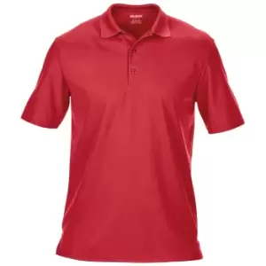 Gildan Mens Performance Sport Double Pique Polo Shirt (S) (Red)