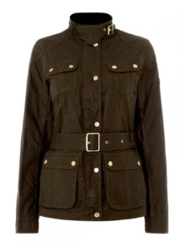 Barbour Anglesey Wax Belted Jacket Green