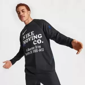 Mens Nike Moving Company Graphic Dri-FIT Long-Sleeve Top