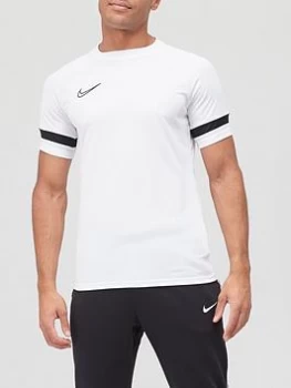 Nike Academy 21 Dry T-Shirt - White/Black, Size S, Men