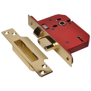 Union StrongBOLT 2205S 5 Lever Mortice Sashlock Polished Brass 68mm 2.5" Visi