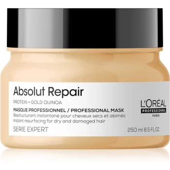 LOreal Professionnel Serie Expert Absolut Repair Gold Quinoa + Protein Deeply Regenerating Mask for Dry and Damaged Hair 250ml