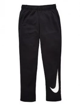 Nike Older Boys Dry Fleece Pant - Black/White, Size S, 8-10 Years