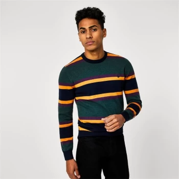 Jack Wills Irestone Stripe Knitted Jumper - Olive