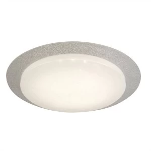 Integrated LED 1 Light Flush Ceiling Light White Glass Shade