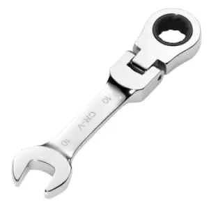 Draper HI-TORQ Metric Stubby Flexible Head Ratchet Combination Spanner, 10mm