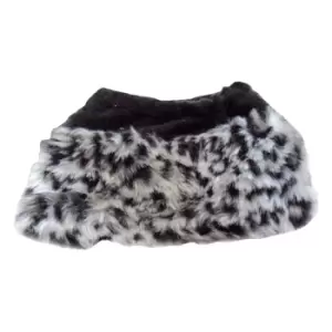 Womens/Ladies Faux Fur Boot Toppers (1 Pair) (One Size) (Grey Leopard)