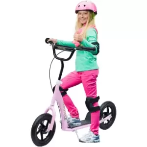 Homcom - Push Scooter Teen Kids Stunt Bike Ride On w/ 12' EVA Tyres, Pink