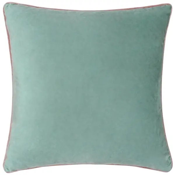 Meridian Velvet Cushion Mineral/Blush, Mineral/Blush / 55 x 55cm / Polyester Filled