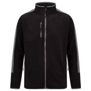 Finden And Hales Unisex Adults Micro Fleece Jacket (S) (Black/Gunmetal)