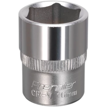 Sealey 3/8" Drive Hexagon WallDrive Socket Metric 3/8" 16mm