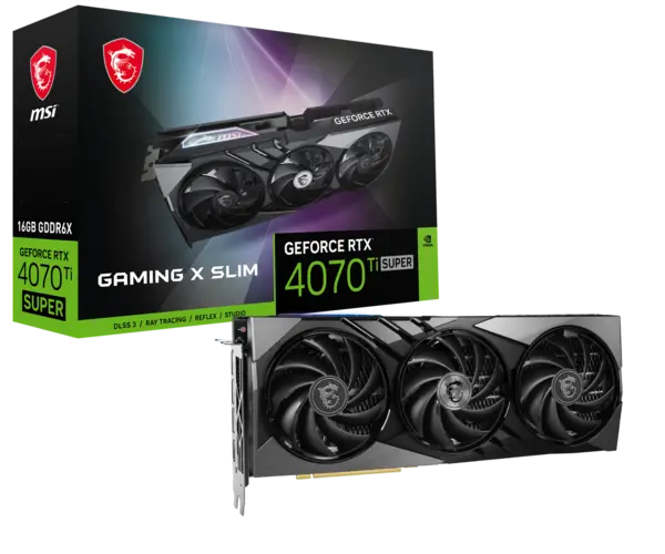 MSI GeForce RTX 4070 Ti Super Gaming X Slim 16G GDDR6X Graphics Card