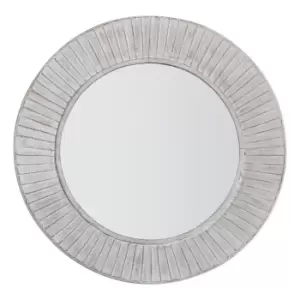 Windsor Round Mirror 81cm Silver