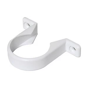 FloPlast WS34W Solvent Weld Waste Pipe Clips - White 32mm Pack of 3