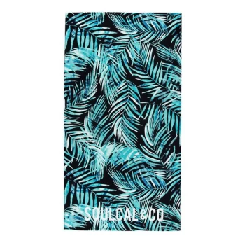 SoulCal Cal & Co Beach Towel - Black Palm