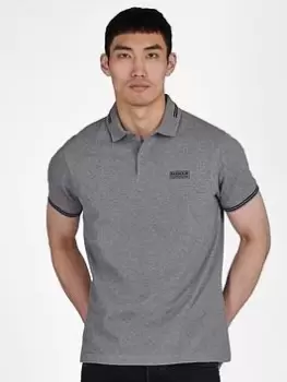 Barbour International Essential Tipped Polo Shirt - Grey, Size XL, Men