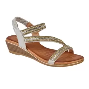 Cipriata Womens/Ladies Davina 3 Strap Sandals (6 UK) (Silver)