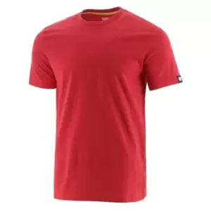 Caterpillar Mens Essentials Short-Sleeved T-Shirt (XXL) (Red)