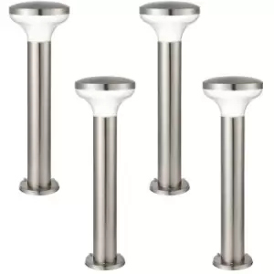 4 PACK Outdoor Post Bollard Light Marine Steel 0.5m LED Garden Driveway Path