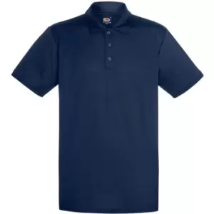 Fruit Of The Loom Mens Short Sleeve Moisture Wicking Performance Polo Shirt (S) (Deep Navy)