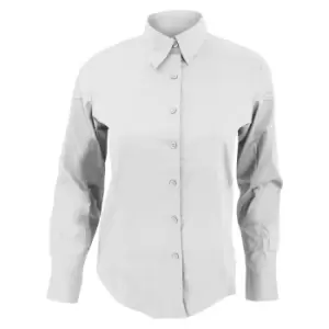 SOLS Womens/Ladies Eden Long Sleeve Fitted Work Shirt (XXL) (White)