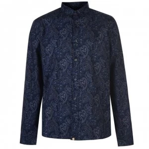 Pretty Green Sleeve Shirt - Navy Paisley