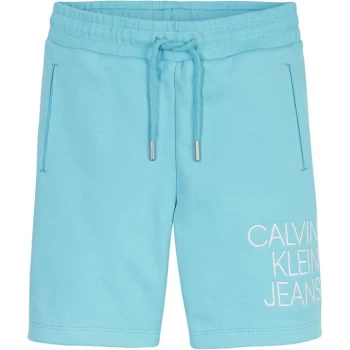 Calvin Klein Hybrid Logo Shorts - Bright Sky