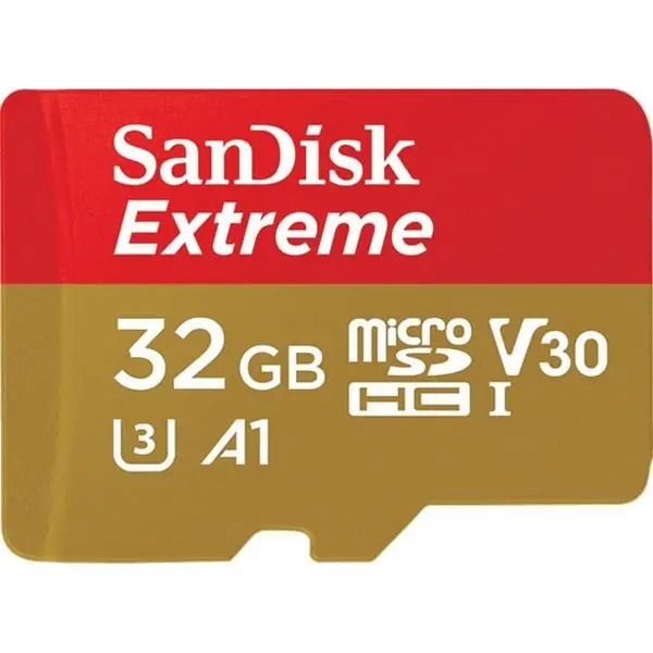 SanDisk Extreme (32GB) MicroSDHC UHS-I U3 Card with Adaptor