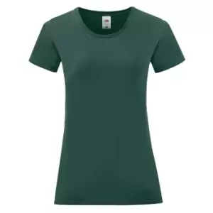 Fruit Of The Loom Womens/Ladies Iconic T-Shirt (XXL) (Forest)